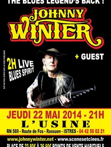 Johnny Winter en concert unique dans la Sud : le 22 mai 2014 à l'Usine d'Istres (13) 12 Johnny Winter en concert unique dans la Sud : le 22 mai 2014 à l'Usine d'Istres (13)