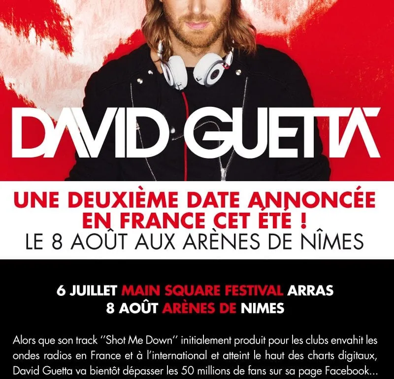 David Guetta aux Arènes de Nîmes cet été