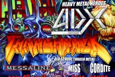 Soirée metal au Korigan à Luynes le 19 avril 2014 :ADX, Thrashback, Messaline et Miss Cordite