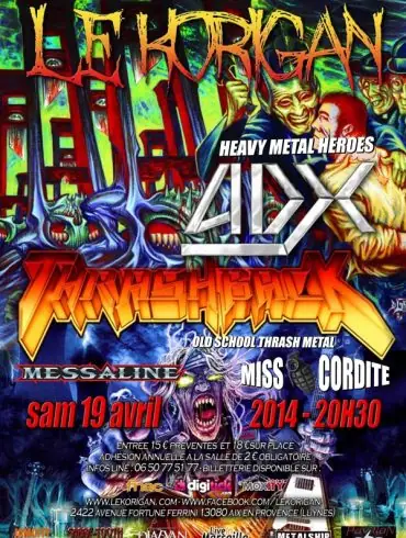 Soirée metal au Korigan à Luynes le 19 avril 2014 :ADX, Thrashback, Messaline et Miss Cordite 6 Soirée metal au Korigan à Luynes le 19 avril 2014 :ADX, Thrashback, Messaline et Miss Cordite