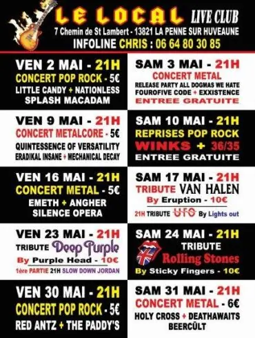 Tous les concerts de mai au Local à Marseille 19 Tous les concerts de mai au Local à Marseille