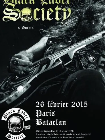 Black Label Society en concert le 26 février 2015 au Bataclan