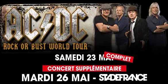 AC/DC : nouvelles places disponibles !! Et No One Is Innocent en première partie!