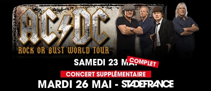 AC/DC : nouvelles places disponibles !! Et No One Is Innocent en première partie!