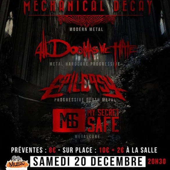 My Secret Safe, Epilepsy, All Dogmas We Hate et Mechanical Decay au Korigan, le live-report