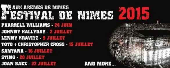 Nouvelle soirée pour le festival de Nîmes 2015 : STING le 20 juillet !!