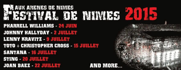 Nouvelle soirée pour le festival de Nîmes 2015 : STING le 20 juillet !!