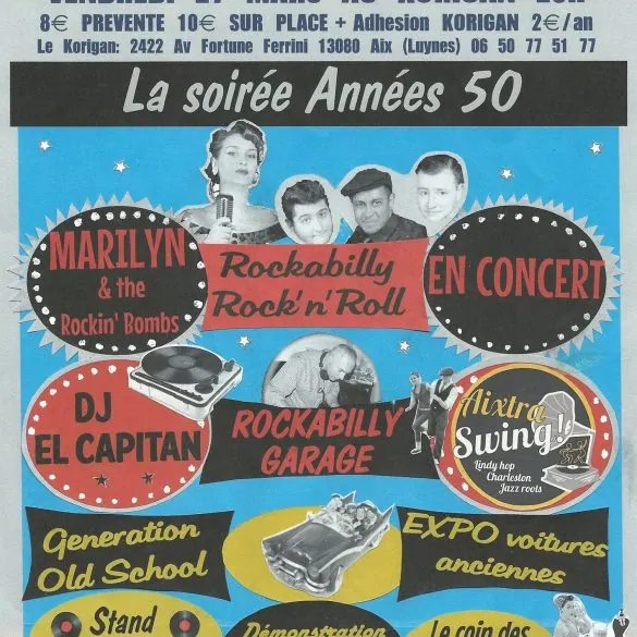 Marilyn & the Rockin' Bombs au Korigan le 27 Mars 2015 : Live-report