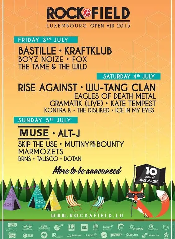 Rock-A-Field 2015 (RAF 2015) : Des nouveaux groupes pour compléter le line-up