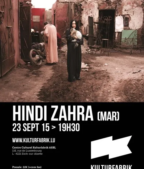 Concert de Hindi Zahra le 23 septembre 2015 à la Kulturfabrik (Esch/Alzette au Luxembourg)