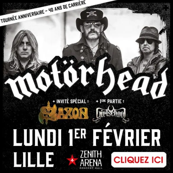 Motörhead en concert le 1er février 2016 à Lille