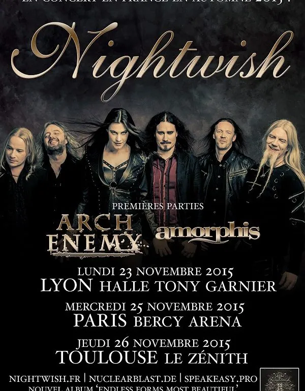 Nightwish à Lyon le 23 novembre 2015