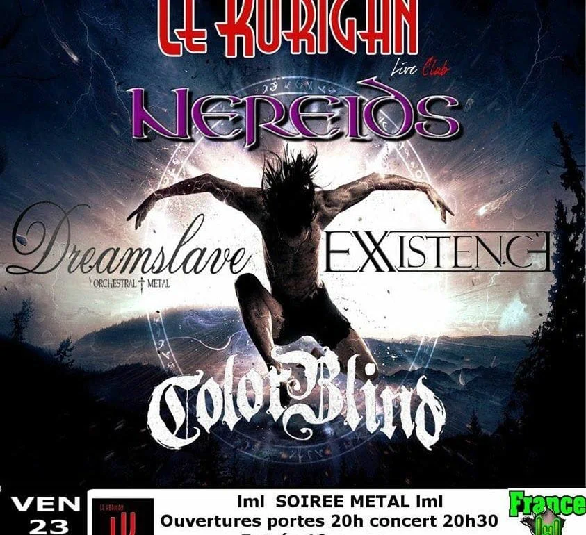 Colorblind + Dreamslave + Nereids + Exxistence au Korigan le 23 Octobre 2015 : notre live-report 1 Colorblind + Dreamslave + Nereids + Exxistence au Korigan le 23 Octobre 2015 : notre live-report