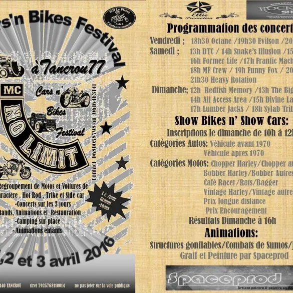 Wizzö, Frantic Machine, Still Square et M.F.Crew au 3ème NoLimit Cars'n'Bikes Festival