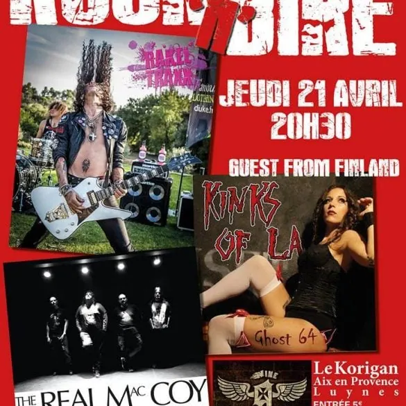 The Real Mac Coy + Kinks of LA + Rakel Traxx au Korigan le 21 Avril 2016 : notre live-report