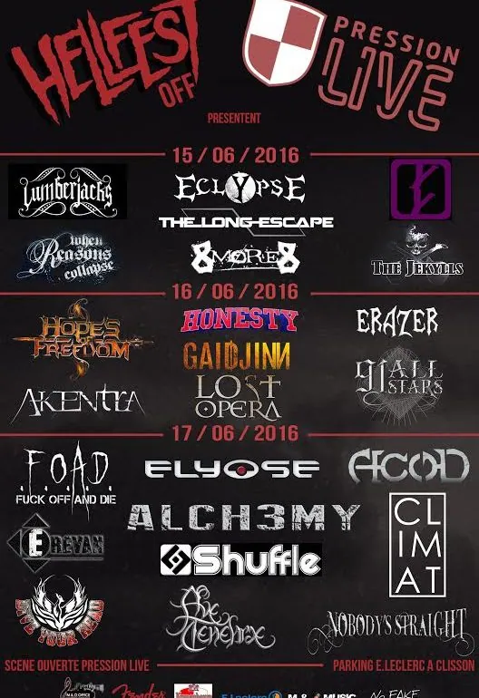 Le programme de la scene Pression Live du Hellfest !! 1 Le programme de la scene Pression Live du Hellfest !!