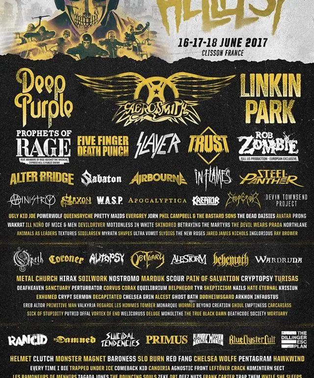 L'affiche et les premiers groupes du Hellfest 2017 !! 1 L'affiche et les premiers groupes du Hellfest 2017 !!