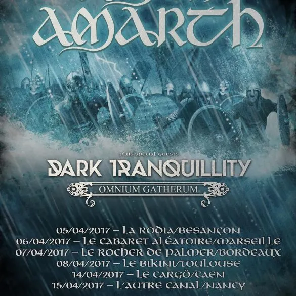 Amon Amarth, nouvelles dates pour la tournée française 2017 !!