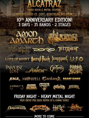 Saxon et Amon Amarth en tête d'affiche de l'ALCATRAZ HARD ROCK & METAL FESTIVAL!