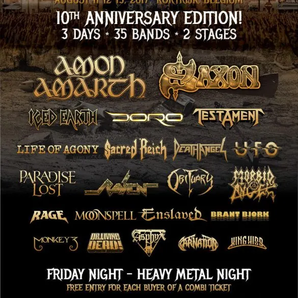 Saxon et Amon Amarth en tête d'affiche de l'ALCATRAZ HARD ROCK & METAL FESTIVAL!
