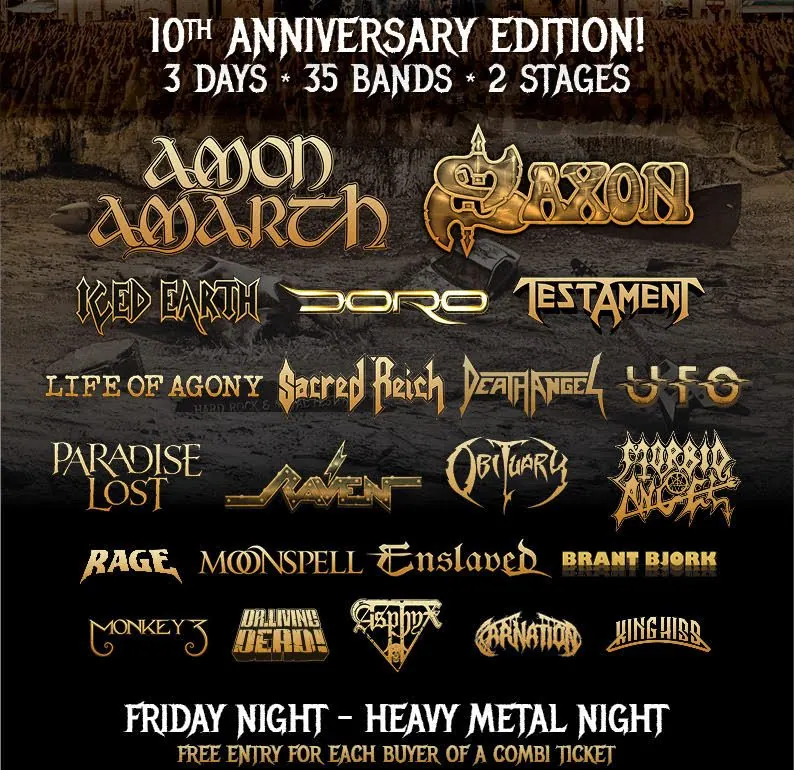 Saxon et Amon Amarth en tête d'affiche de l'ALCATRAZ HARD ROCK & METAL FESTIVAL!