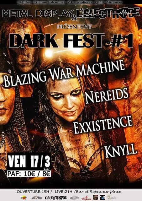 Première édition du Dark Fest à l'Electrode de Miramas le 17 Mars 2017 !! 1 Première édition du Dark Fest à l'Electrode de Miramas le 17 Mars 2017 !!