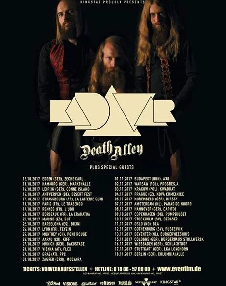 Kadavar et Death Alley débarquent en France