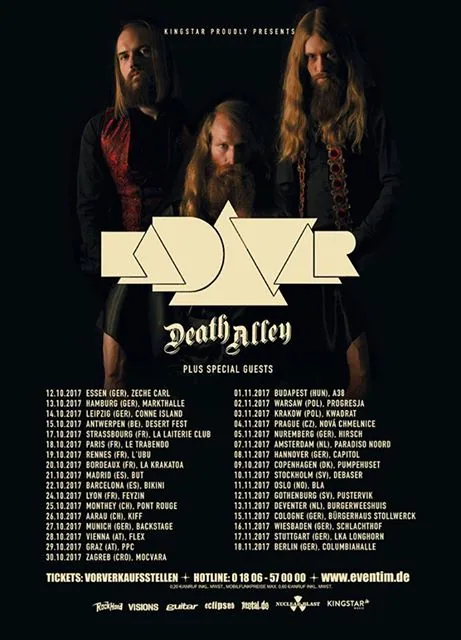 Kadavar et Death Alley débarquent en France 1 Kadavar et Death Alley débarquent en France