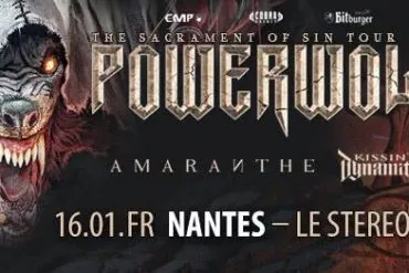 Concert de Kissin’s Dynamite + Amaranthe + Powerwolf au Stéréolux : notre live-report!