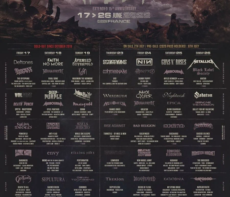 Découvrez l'affiche du double Hellfest 2022 !