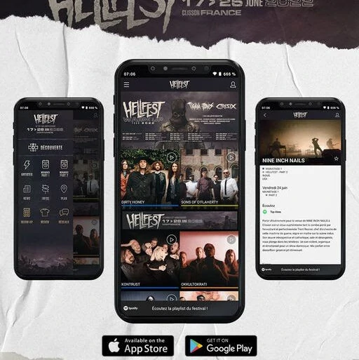 La nouvelle application Hellfest est disponible 6 La nouvelle application Hellfest est disponible
