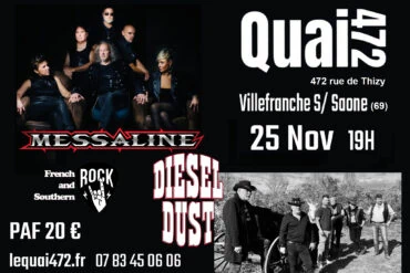 Messaline et Diesel Dust en concert samedi 25 Novembre 2023