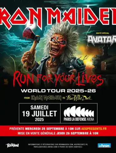 Run for your live tour 2025 d'Iron Maiden : 2 dates en France! 20 Run for your live tour 2025 d'Iron Maiden : 2 dates en France!