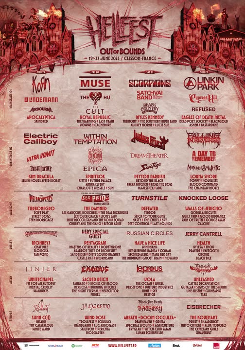 Le line up officiel du Hellfest est arrivé!