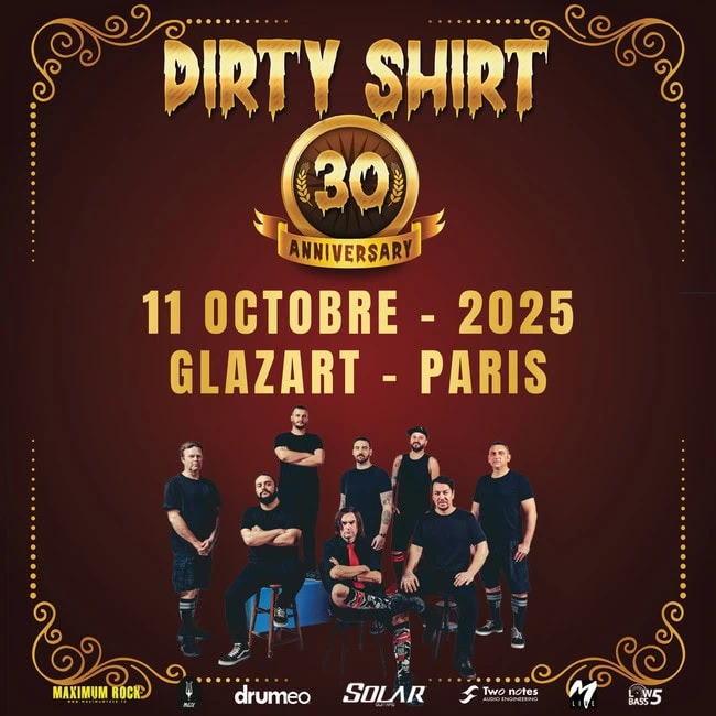 Dirty Shirt célèbre ses 30 ans de carrière avec deux concerts en France