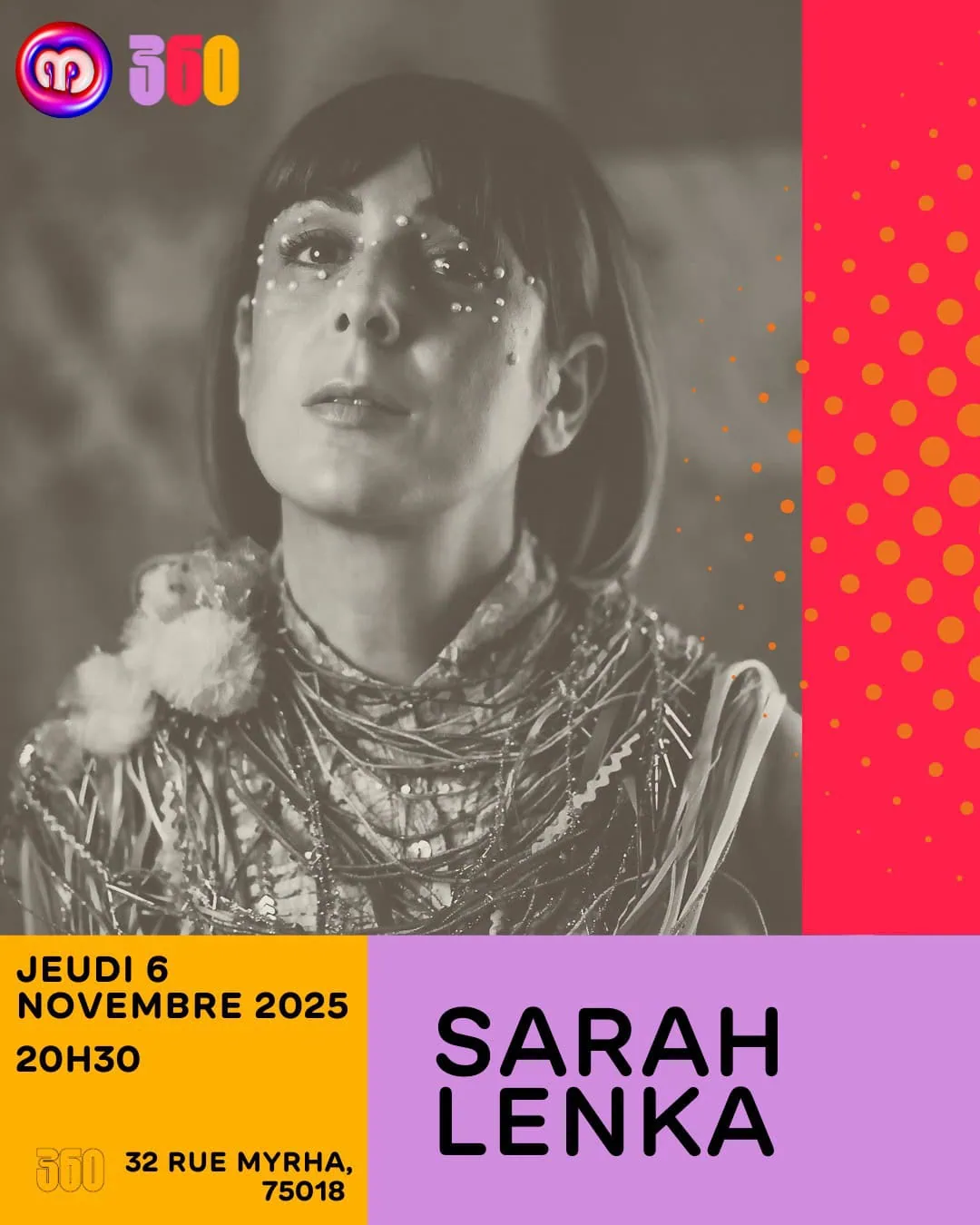Sarah Lenka présente ISHA son dernier album en concert au 360 Paris le 6 novembre