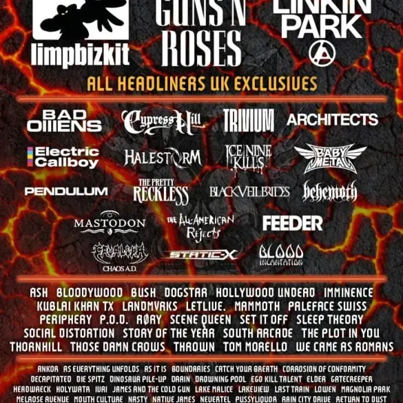 Download Festival 2026 : Limp Bizkit, Guns N' Roses et Linkin Park en têtes d'affiche d'une programmation explosive 2 Download Festival 2026 : Limp Bizkit, Guns N' Roses et Linkin Park en têtes d'affiche d'une programmation explosive