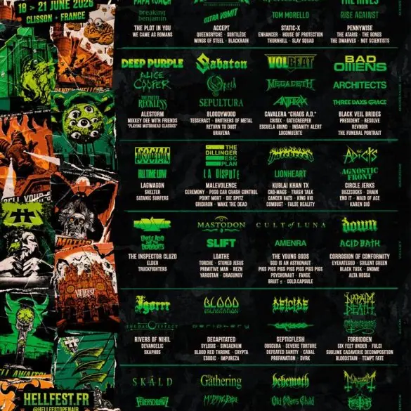 La 19ᵉ édition du HELLFEST dévoile son programme : quatre jours d’extravagances métalliques, du 18 au 21 juin 2026 à Clisson !