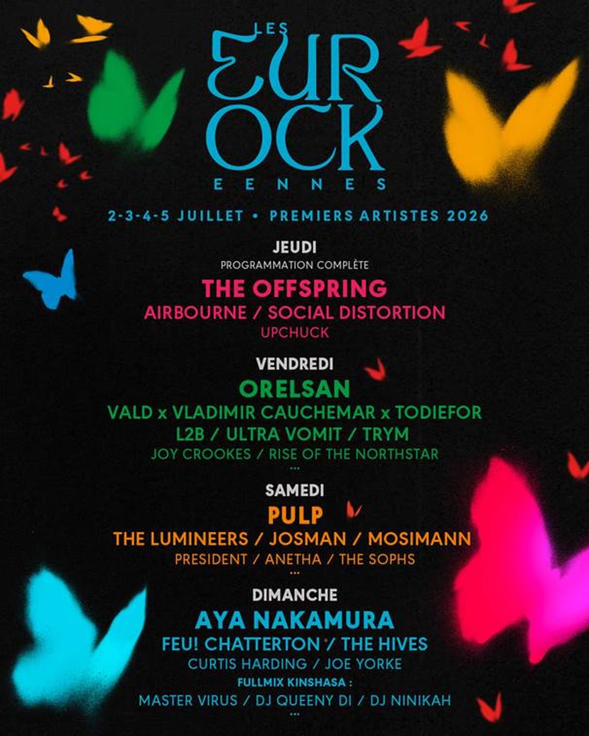 LES EUROCKÉENNES 2026, découvrez les premiers noms de la programmation !!