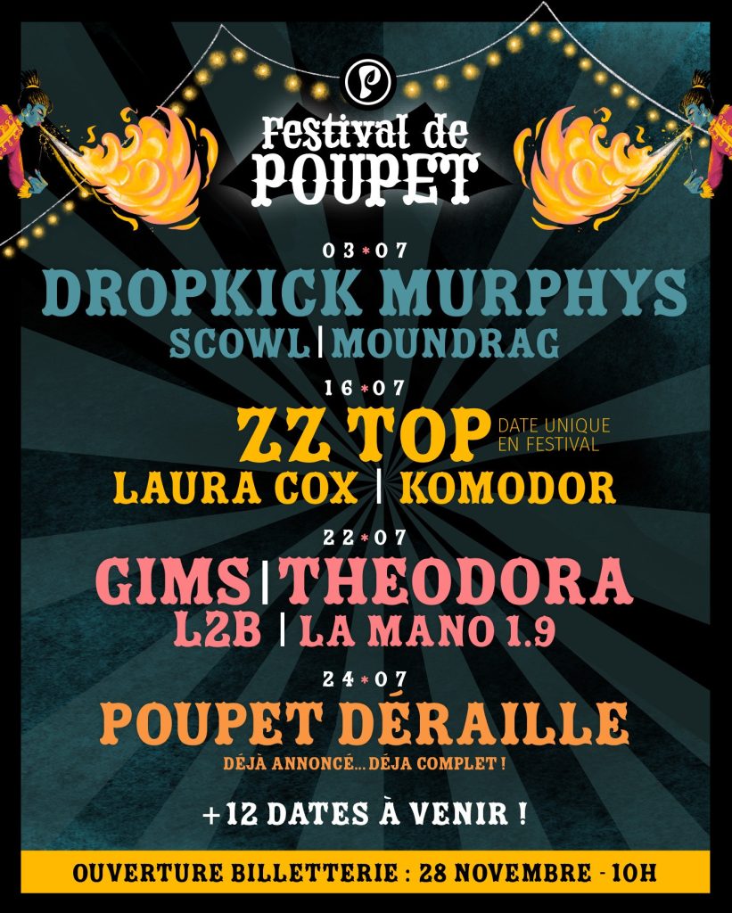 Festival de Poupet 2026 : les premiers noms qui font déjà vibrer la Vendée