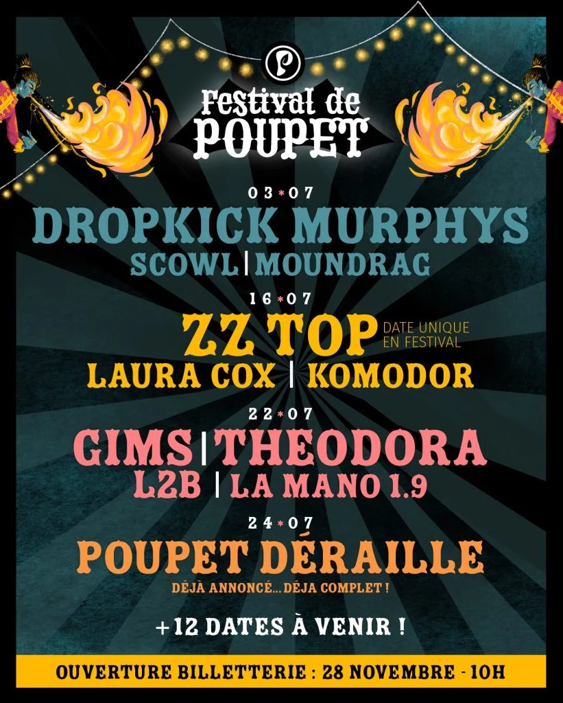 Festival de Poupet 2026 : les premiers noms qui font déjà vibrer la Vendée