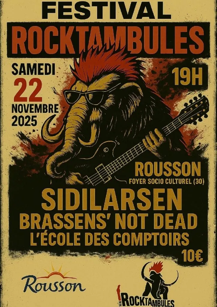 Rocktambules de Rousson : une soirée rock intense en novembre 2025