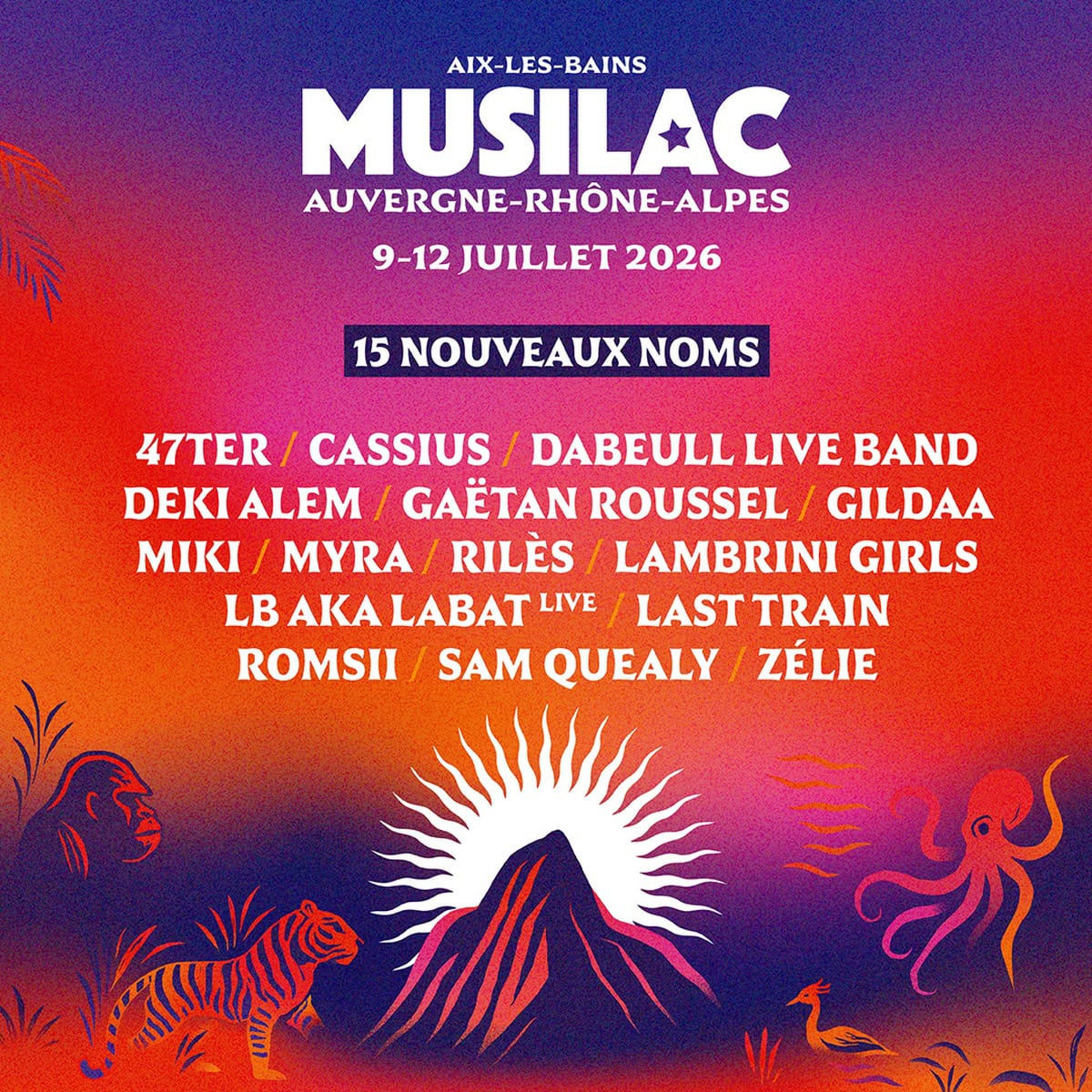 Musilac 2026 : 15 nouveaux artistes rejoignent l'affiche
