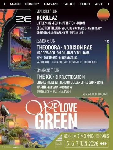 We Love Green 2026 : Le Line-Up Dévoilé avec Gorillaz et The xx 4 We Love Green 2026 : Le Line-Up Dévoilé avec Gorillaz et The xx