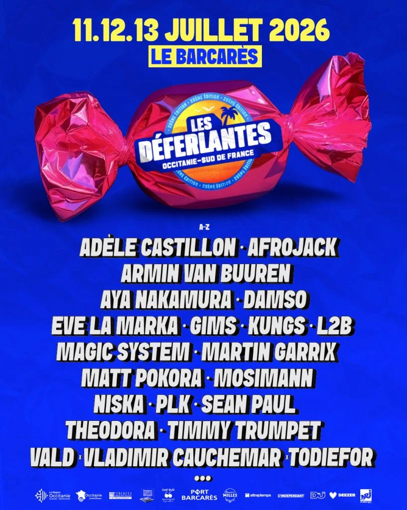 Les Déferlantes 2026 : Aya Nakamura, Sean Paul et Martin Garrix en têtes d'affiche 4 Les Déferlantes 2026 : Aya Nakamura, Sean Paul et Martin Garrix en têtes d'affiche