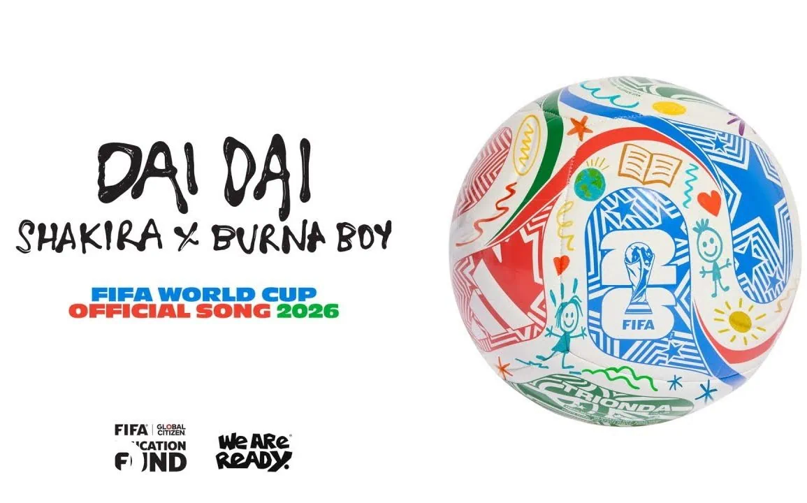 Shakira et Burna Boy sortent Dai Dai, hymne du Mondial 2026 1 Shakira et Burna Boy sortent Dai Dai, hymne du Mondial 2026