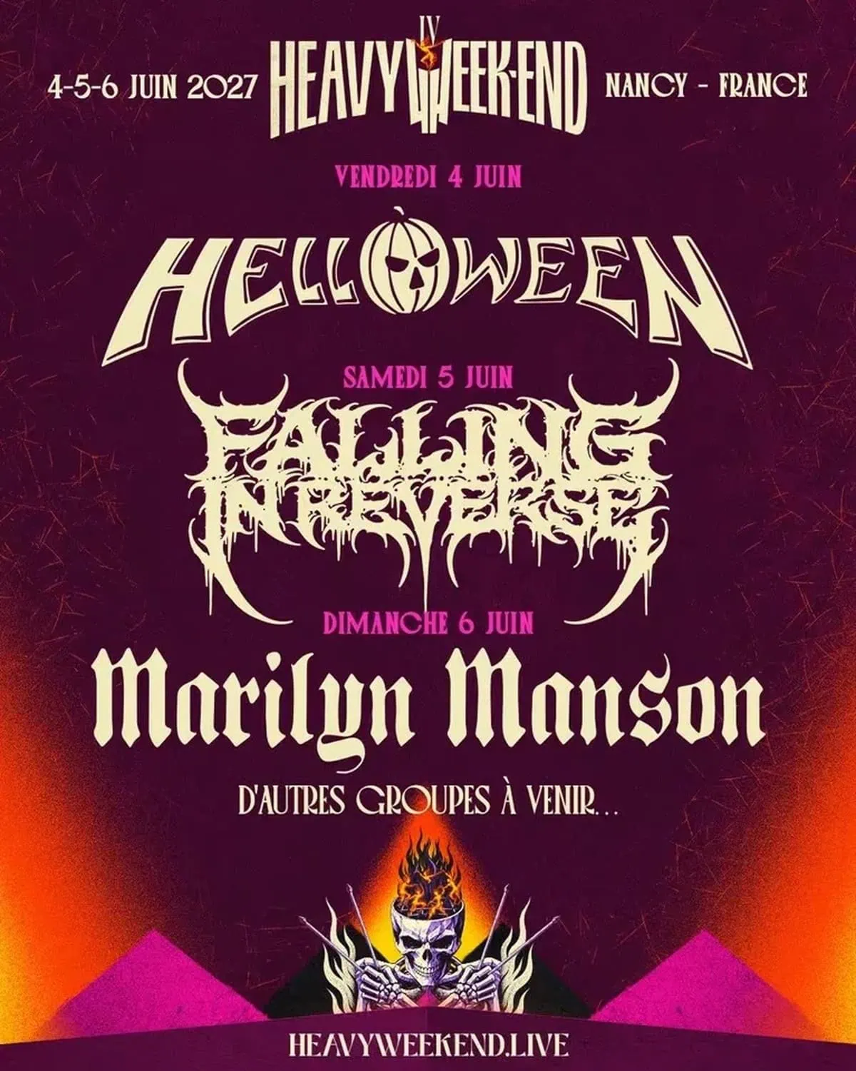 Heavy Week-end 2027 : Helloween, Falling In Reverse et Manson à Nancy 4 Photo de l'artiste Heavy Week-end 2027